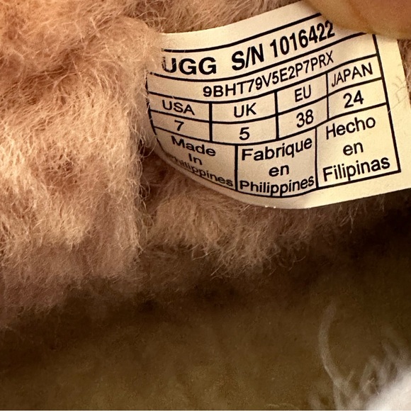 UGG MINI BAILEY BUTTON II BOOTS SUEDE PINK US W7/JP24 - Picture 4 of 6